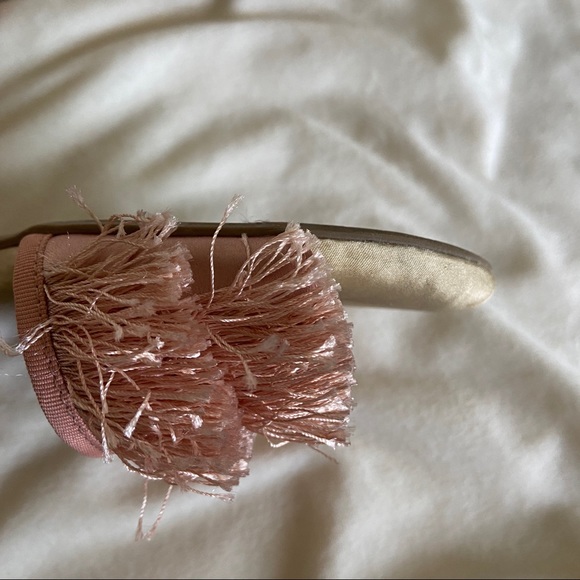 Birdies Sparrow Blush Pink Fringe Slip On Sandals 6.5 - Picture 9 of 11
